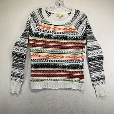 VERA WANG Womens Sweater Fair Isle Colorful Multi Knit PRINCESS Small • $15
