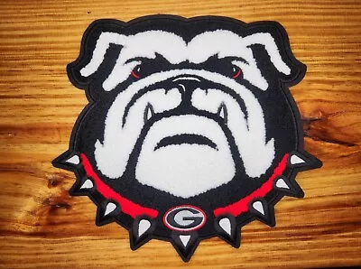 $20 • Buy 10 Inch UGA Bulldog Chenille Iron On Patches. No Sewing Needed!