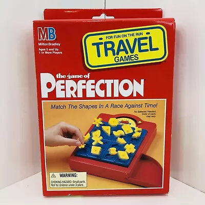 Vintage Travel Perfection Game NEW SEALED - Milton Bradley 1990 Complete • $17.95