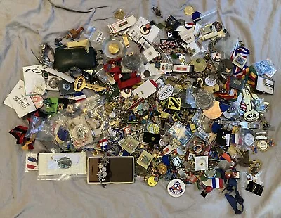 HUGE Vintage Hat Lapel Pin Badge Medals Lot Sports Military Advertising & More • $10.50