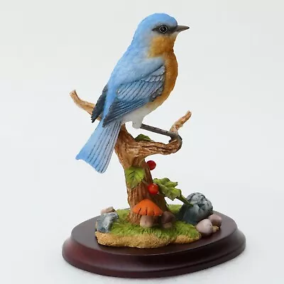 Maruri Premier Bird Collection BLUEBIRD Resin Figurine W/ Attached Base PB-2022 • $35.95