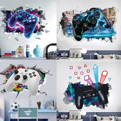 Game Mural Wall Art Stickers Removable Playroom Bedroom Decor Decals • £7.19