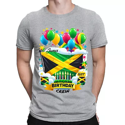 Personalised Your Name Age Jamaica Birthday Party Jamaican Mens T-Shirts Top#DNE • £9.99