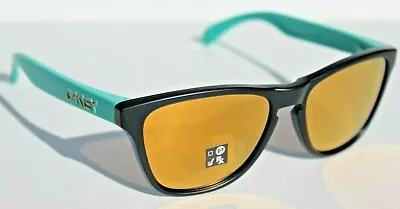 OAKLEY Frogskins XS Small/Youth Sunglasses Matte Poseidon/24k Iridium NEW OJ9006 • $74.95