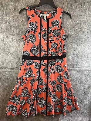 AA Studio AA Women’s Dress Sz 12 Waisted Sleeveless Orange Floral • $16.99