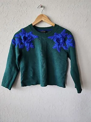 J. Crew Sweater  Floral Shoulders Size Xs • $18