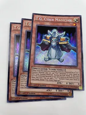 X3 Yugioh T.G. Cyber Magician LC5D-EN205 Secret 1st - LP • $7.95