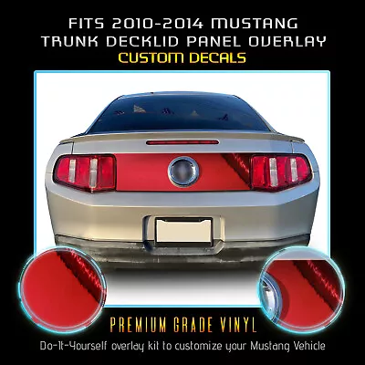 For 2010-2014 Mustang Trunk Rear Deck Overlay Accent Vinyl Decal - Chrome Mirror • $16.95