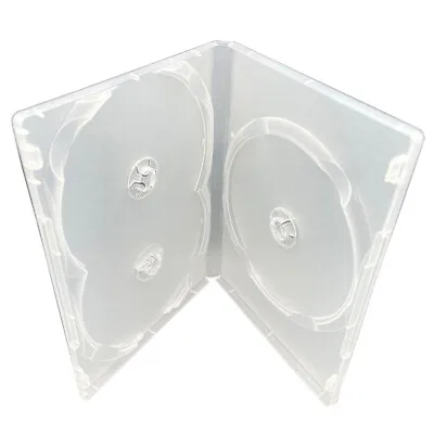 Standard Clear 3 Disc Holds DVD CD Case Movie Box Storage Holder Cover 13mm • $5.87