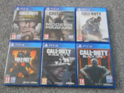 6x CALL OF DUTY GAMES - PlayStation 4 PS4 -Video Game Fast Free P&P • £24.99