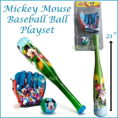 Disney Store Mickey Mouse Baseball Bat Playset NEW Outdoor Activities • £16.99