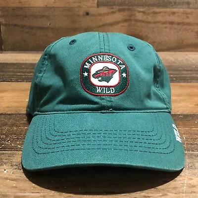 Minnesota Wild Hat Strapback Cap Mens Green NHL Hockey Button Logo Fan Casual • $30.88