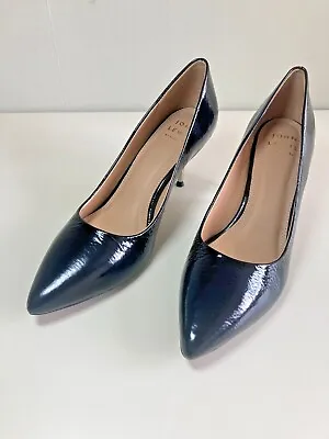 John Lewis Black Athena High Heel Smart Leather Shoes Size UK 5 & 4 Available • £19.95