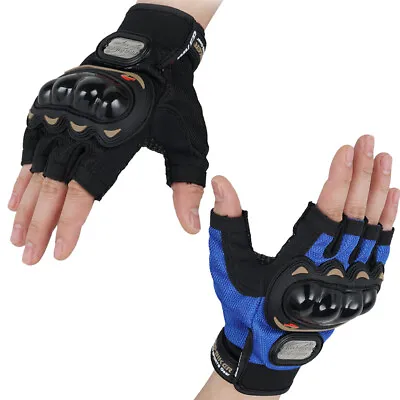 Fingerless Half-Finger Tactical Gloves Motorcycle Driving Gloves Riding Gloves • $10.99