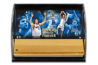 Dirk Nowitzki Dallas Mavericks Game Used Floor Curve Display UDA • $495