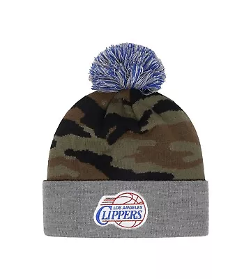 Mitchell & Ness Men's Beanie Los Angeles Clippers Jacquard Wood Camo Knit Hat • $24