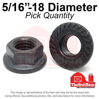 5/16 -18 Grade 8 Serrated Flange Whiz Lock Nuts Coarse Plain & Oil (Pick Qty) • $9.41