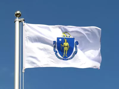 MASSACHUSETTS STATE FLAG New Superior 3x5ft Size Fade Resist Flag Us Seller • $11.75