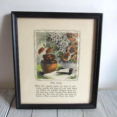 Vintage Buzza Motto Poem  MY DAD  Father Traditional/Cottage • $24.99