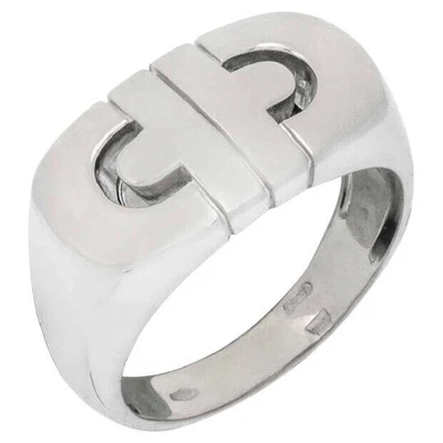 $1342.61 • Buy Authentic Vintage Bvlgari Parentesi 18k White Gold 'Signet Style' Italian Ring