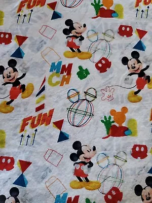 Vntg Sewing Fabric Springs Disney Mickey Mouse Flash Fun Cameras 2.75ydx45  • $25