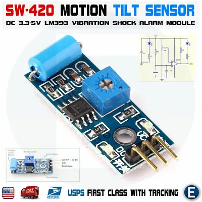 SW 420 Motion Tilt Sensor Vibration Switch Alarm Module For Arduino 3.3-5V • $1.96