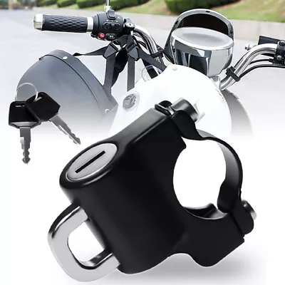 Motorcycle 22-28mm Anti-theft Helmet Lock Security Handlebar Mount Accessories • $9.78