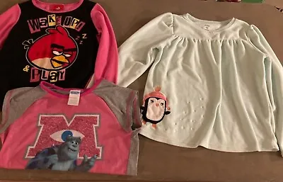 Girls Size 8/10 Long/Short Sleeved Pajama Shirts (3 Total) Carter's Angry Birds • $5.01