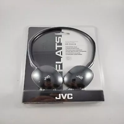 JVC HA-S160B Flat & Foldable On-Ear Stereo Headphones - BLK W/ FREE EARBUDS • $19.99