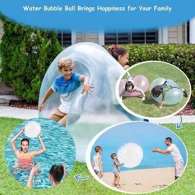 Firm Big Balloons Inflatable Super Soft Refillable Stretch Wubble Bubble Ball • $5.99