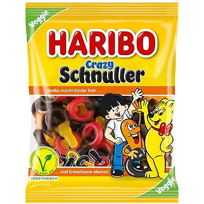 HARIBO Crazy Schnuller Pacifiers LICORICE & Fruit Mix Gummies 160g-FREE SHIP • $8.29