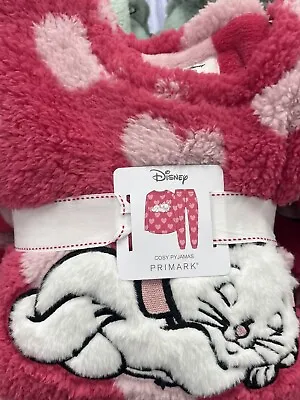 £23.99 • Buy Disney Marie Aristocats Heart Print Fleece Pyjama Set UK Sizes 4-20 2XS-XL
