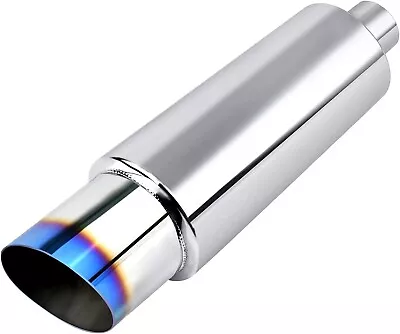 EVIL ENERGY 2  Inlet 3  Outlet Exhaust Tip Burnt Muffler Universal 14.8  Length • $41.43