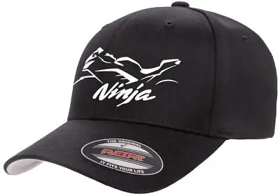 Kawasaki NINJA Motorcycle Flexfit 6277 Athletic Baseball Fitted Hat Cap • $22