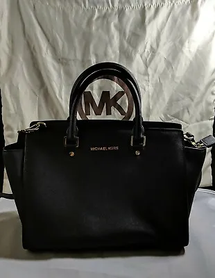Michael Kors Large Black Saffiano Leather Tote W/ Storage Bag • $50