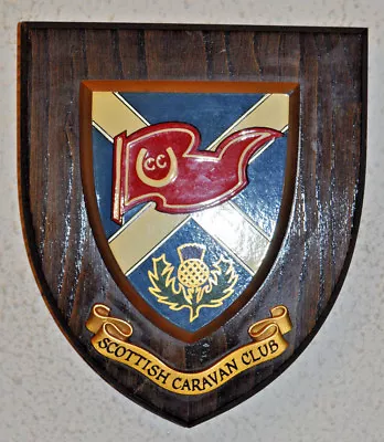 Scottish Caravan Club Wall Plaque Shield Crest • £30