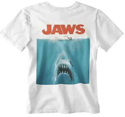 £7.99 • Buy Jaws T-shirt Movie Poster 70s 80s Shark Movie Film Retro Yolo Gift Official Uk