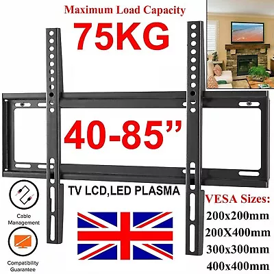 Tv Wall Bracket Mount For 26 30 32 40 42 50 70 75 80 Inch Flat Lcd Led Plasma • £12.95