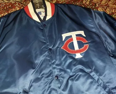 Vtg 1980's Starter Satin Jacket Minnesota Twins Baseba Mens XL TC Logo BEAUTIFUL • $45.51