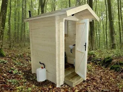 Wooden Composting Eco Toilet Luxury Glamping Rural Fertiliser Compost Allotment • £1429.99