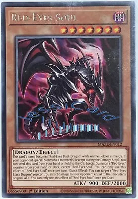$1.50 • Buy Yugioh - Red-Eyes Soul - MAZE-EN012 - Rare - 1st Edition - 1st Edition - NM