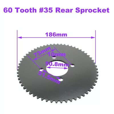 60 Tooth #35 Rear Sprocket For Predator 79cc 212cc 420cc Mini Bike Go Kart Trike • $31.96