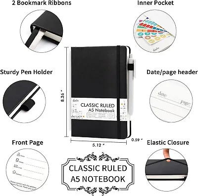 Feela A5 College Ruled Notebook; 128 Pages (No Pen Included) • $1.99