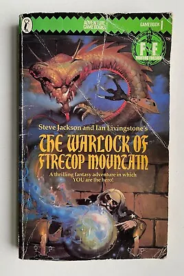 The Warlock Of Firetop Mountain Green Banner Fighting Fantasy Puffin Gamebook • £13.99