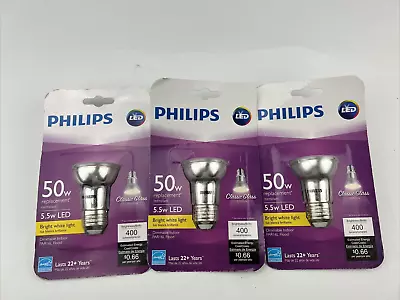 $34.95 • Buy PHILIPS  LED Flood Light 50W 5.5-Watt PAR16L Dimmable Bright White Lot Of 3