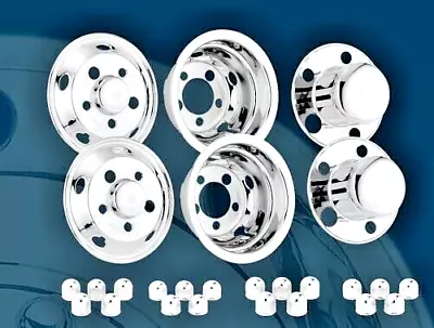 Stainless Steel Wheel Covers Hubcaps Trims Bolt On  Trucks  (16 Inch 5 Stud) • $620