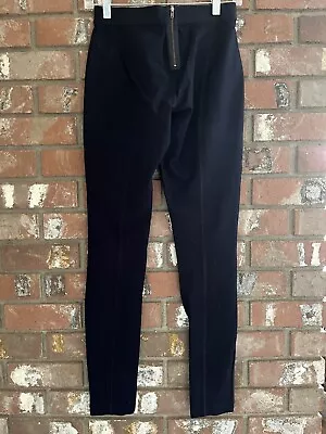 J Crew Pixie Pants Knit Leggings Back Zip Womens Navy Blue Sz 2 • $17.50