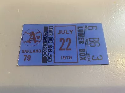 Orioles's Vs Oakland A' Season Ticket Stub 7-22-1979 Eddie Murray Career HR # 67 • $19.99