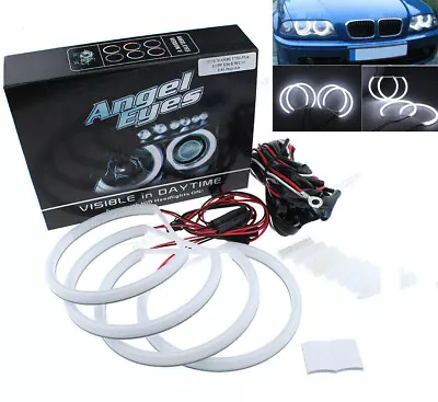 Xenon Bright White Cotton Angel Eye Halo Ring Light LED For BMW E46 3 5 Series • $39.89