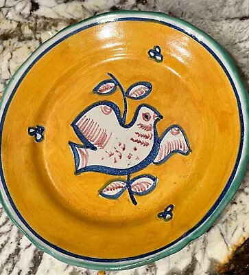 CAS Hand Painted Italy Vietri Dove Salad  Plates #690 • $22